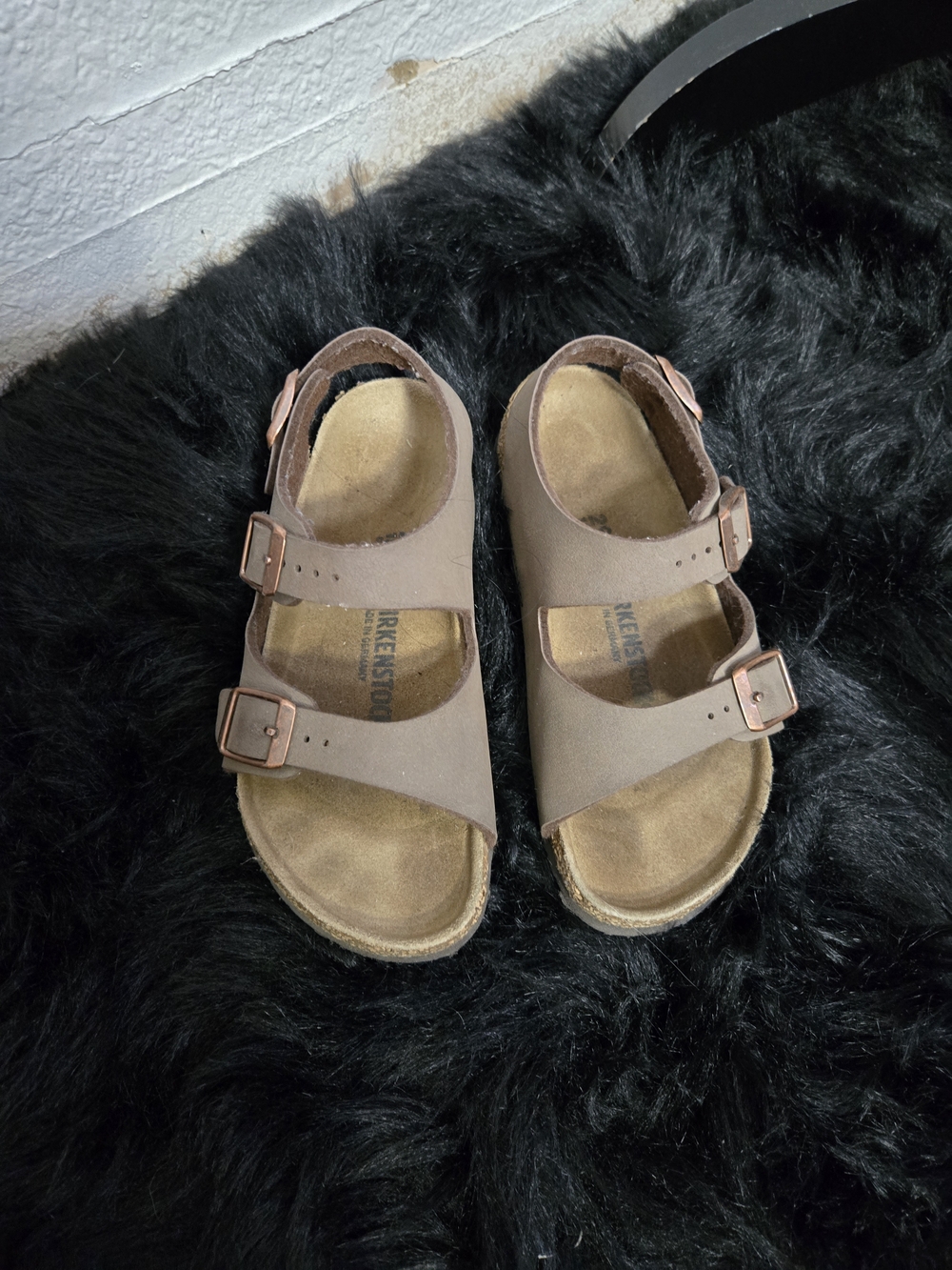 Birkenstock Kids Double-Strap Sandals in Light Brown